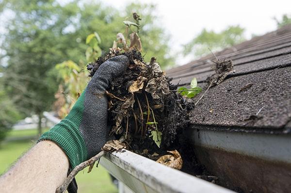 overflowing gutters, visible debris, and water damage are all signs that professional gutter cleaning is needed